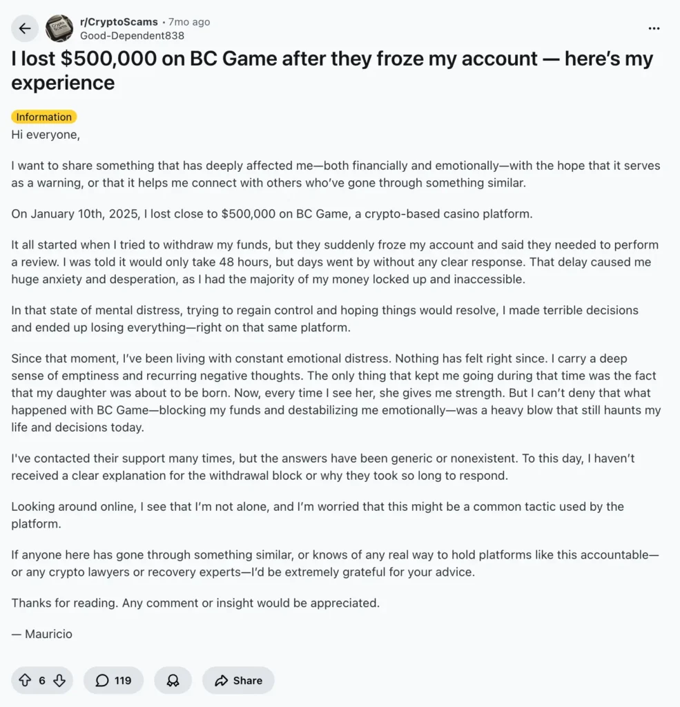 BC.game comments on Reddit.