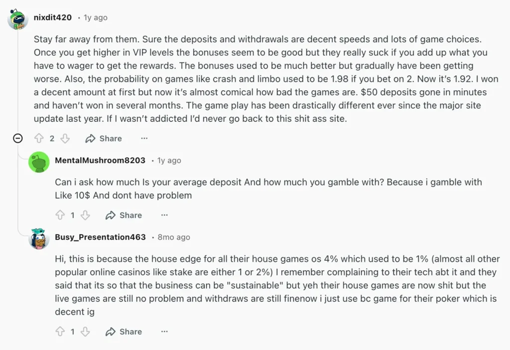 BC.game comments on Reddit.