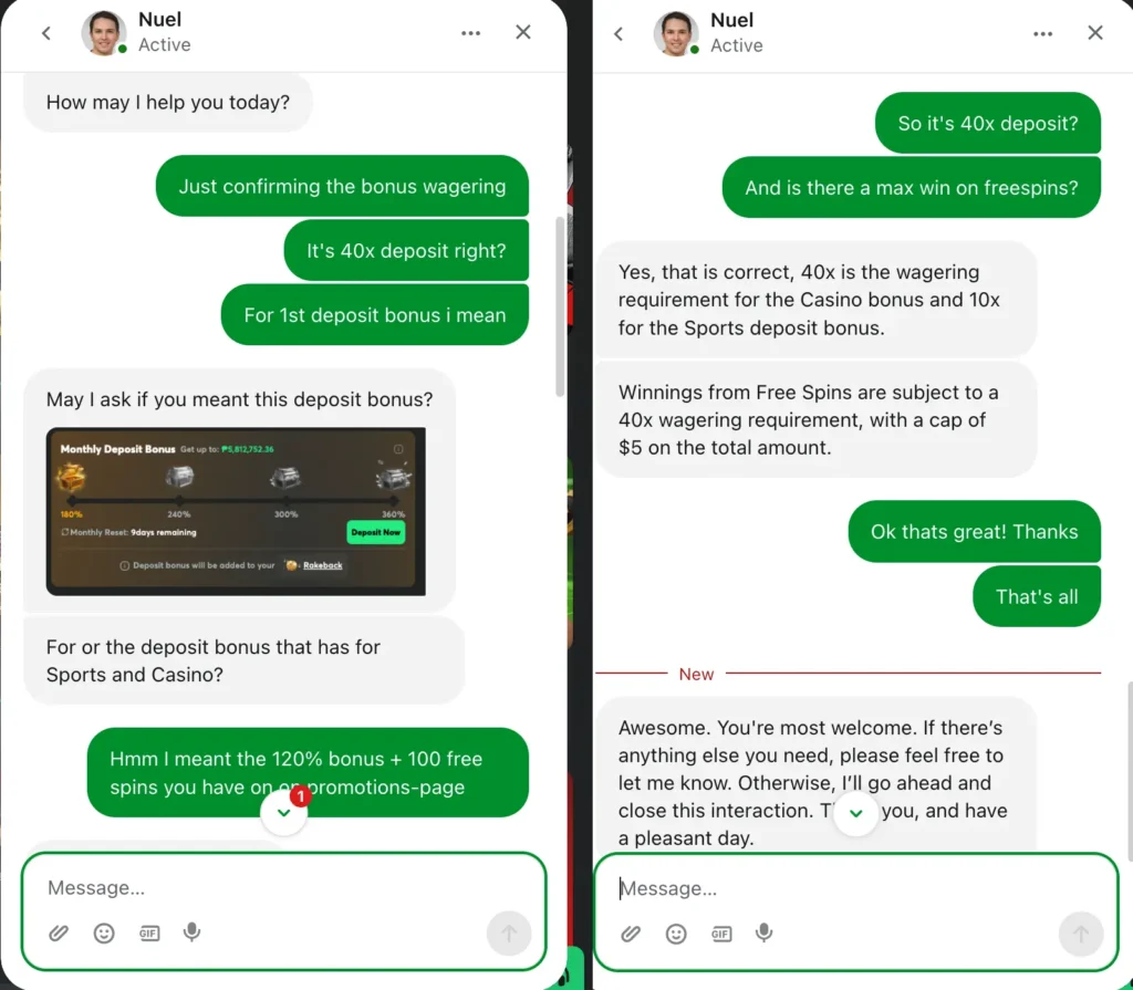 BC.game support testing.