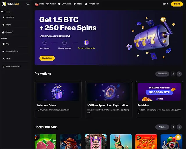 FortuneJack in 2023.