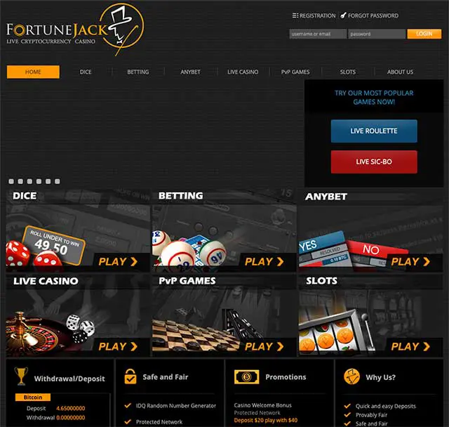 FortuneJack in 2015.